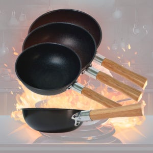 업소용 웍 볶음 중식 대형 궁중팬 금호 코팅 자루 중국팬 42cm