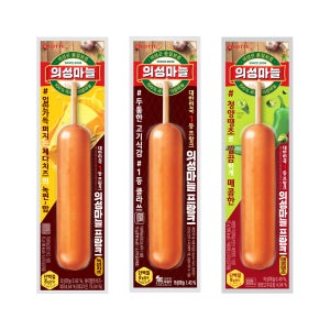 [슈퍼적립] 의성마늘프랑크 3종 20개 꼬치모아팩 (오리지날 6개+녹찐치즈 7개+매콤땡초 7개)