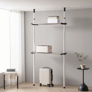 행거전문가 길이조절 베란다정리선반 2단