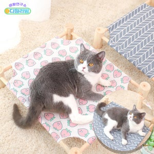 고양이 강아지 해먹 침대 펫 가구 펫베드 반려견 원목 가구 딱딱한 헤먹 소파