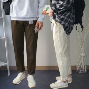 1+1 남자밴딩바지 스판면바지 치노팬츠