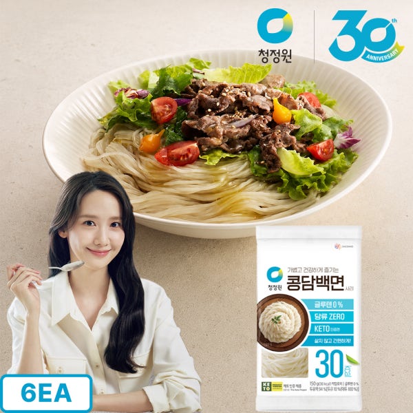 청정원 두부로만든 콩담백면 두부면 사리 150g, 6개