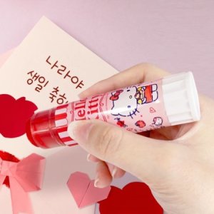 산리오 캐릭터즈 컬러풀 25g 5개입 투명 고체풀 딱풀 시나모롤 쿠로미 마이멜로디