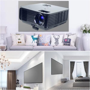 130인치 고품질 휴대용 패브릭 빔프로젝터 스크린 휴대용 가정용 캠핑용 DIY 빔 프로젝트 벽설치 영화관
