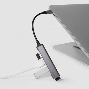 탱글우드 에센셜 멀티허브 USB C타입 4in1 슬림 (USB 3.1, 5Gbps)