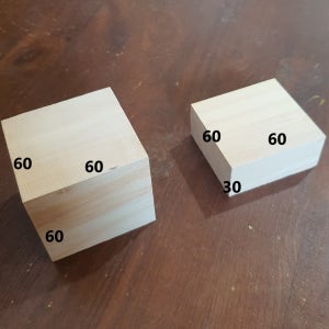 은행나무 조각용 블럭 두께60 가로60 세로60mm