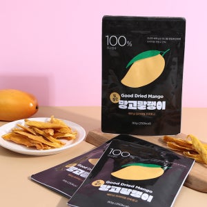 지브로와 베트남 최상급 무설탕 참좋은 망고 말랭이 80g x 12봉 세트