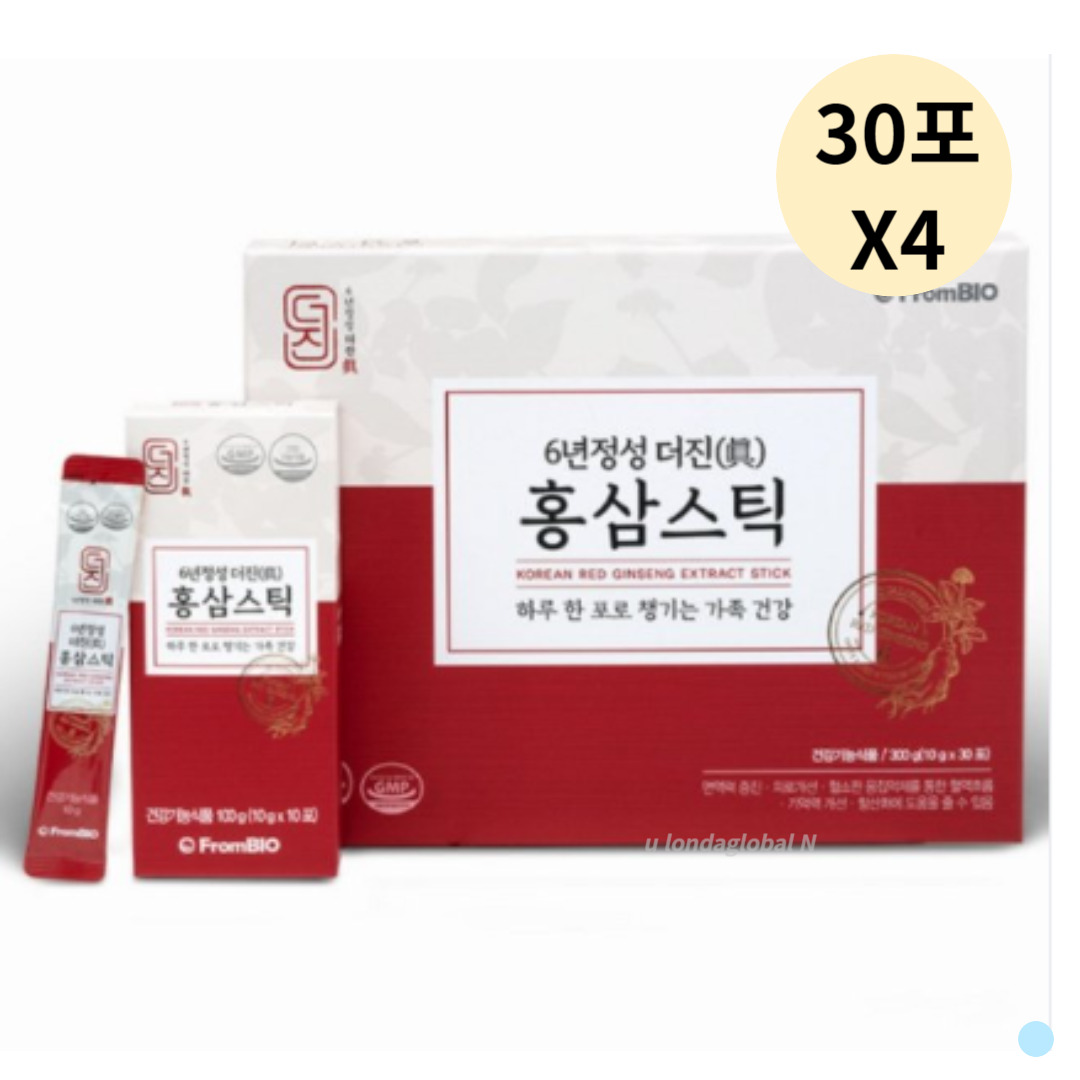 <b>프롬바이오</b> 6년정성 더진한 <b>홍삼</b> 스틱 거래처 선물 X4