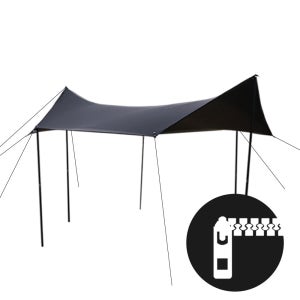 포레스트유 커넥터블 지퍼 타프 스킨 옥타 블랙코팅