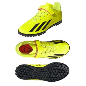 아디다스 키즈 풋살화 끈없는 X 크레이지패스트 클럽 H&L TF J 벨크로 아동 잔디화