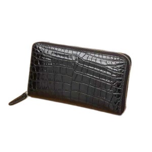 남자 진짜 악어 가죽 장지갑 남성 40대 지퍼 현금 지갑