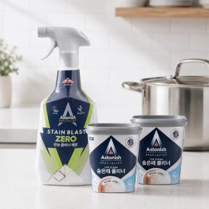 [본사] 아스토니쉬 만능클리너제로 욕실오염제거 750ml 1개+숨은때 발포 세정제 350g 2개 세트