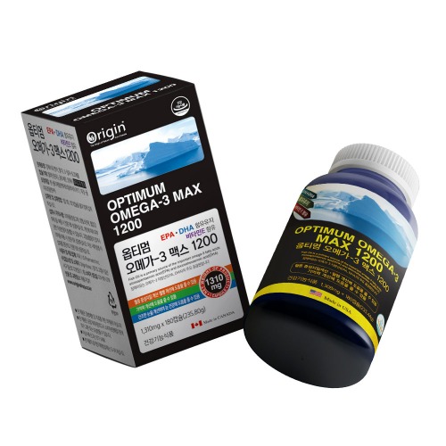 오리진 캐나다 청정 옵티멈 오메가3 맥스1200 대용량 180캡슐 6개월