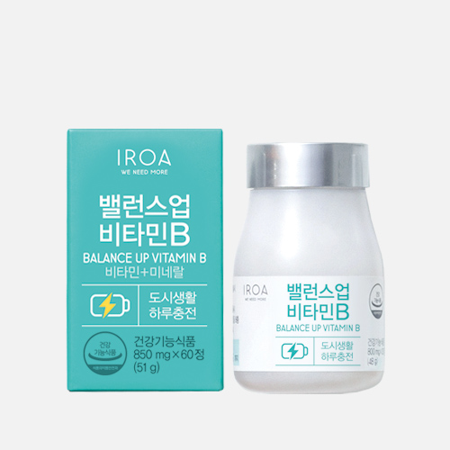 이로아 밸런스업 비타민B 850mg 60정, 1개