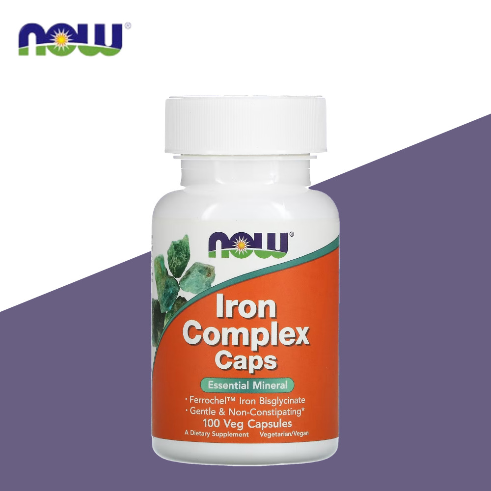 나우푸드 NOW <b>아이언</b> 철분 <b>컴플렉스</b> 콤플레스 복합체 캡스 100<b>캡슐</b>