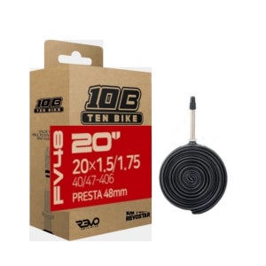 튜브 20x1.5 20x1.75 프레스타48mm 텐바이크, 사이즈 교체 경량 규격 주부