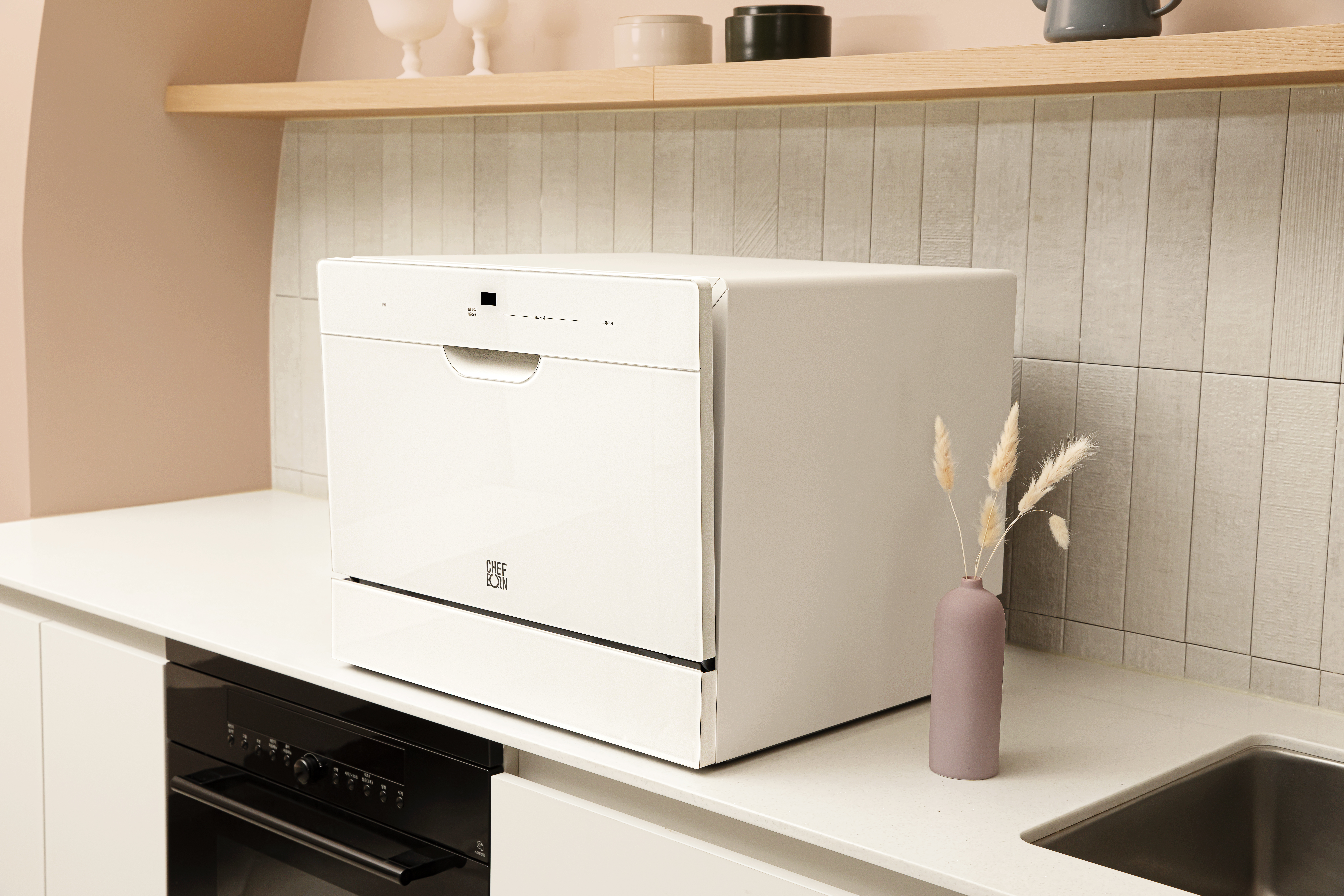 식기세척기 6인용 가정용 카운터탑 프리스탠딩 무설치 무타공 화이트