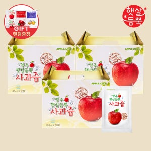 영주 햇살듬뿍 사과즙 사과주스 50포x3세트+6포 추가