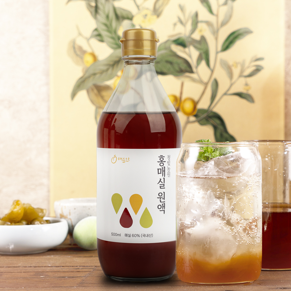 청빛농원 홍매실원액 500ml 매실청 매실액 매실주스 남고홍매실