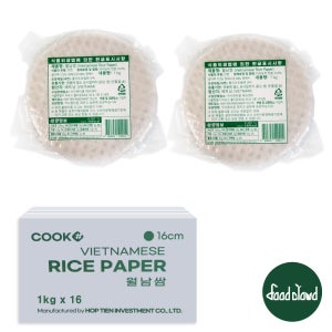 [BOX] 쿡샵 월남쌈 원형 16cm [1kgx16개] 라이스페이퍼 대용량
