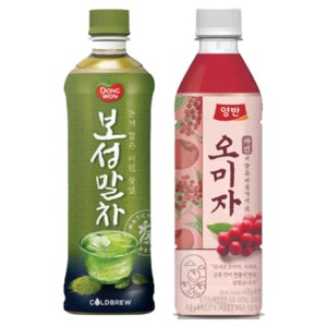 양반 오미자차 500ml 12입 + 보성 말차 500ml 12입