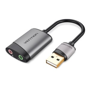 벤션 이어폰 마이크 분배기 타입 USB 외장형 사운드카드 CDKHB