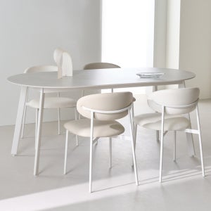 바이더하임 브라우니 세라믹 식탁 4인용 테이블 포세린 사각 화이트 1400