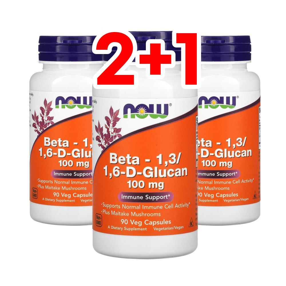 [2+1] NowFood <b>베타-1316-D-</b>Glucan <b>베타</b>디<b>글루칸 100mg</b> 90정