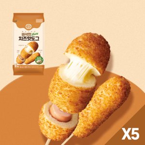 [우양] 바삭한 치즈 핫도그 5봉지 (총 25개입)