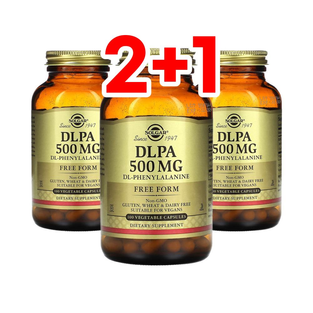 [2+1] 솔가 DLPA <b>페닐알라닌</b> Dl<b>페닐알라닌</b> 프리폼 500mg 100베지캡슐