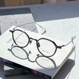 마스카 안경 클라우드 에이 Cloud A 07Ss 남자 여자 라운드 티타늄 콤비 안경테