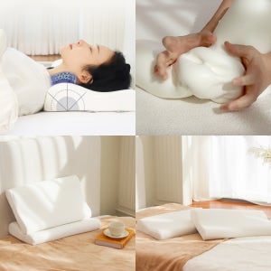 목편안경추 베개 메모리폼 거북목 코골이 낮은 일자형 목 숙면 수면 호흡 낮잠 디스크