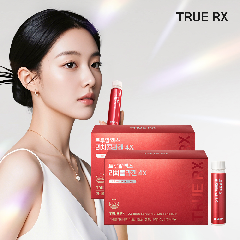 트루알엑스 리치 콜라겐 4X, <b>엘라스틴</b> 히알루론산 비오틴 14개입, 2개
