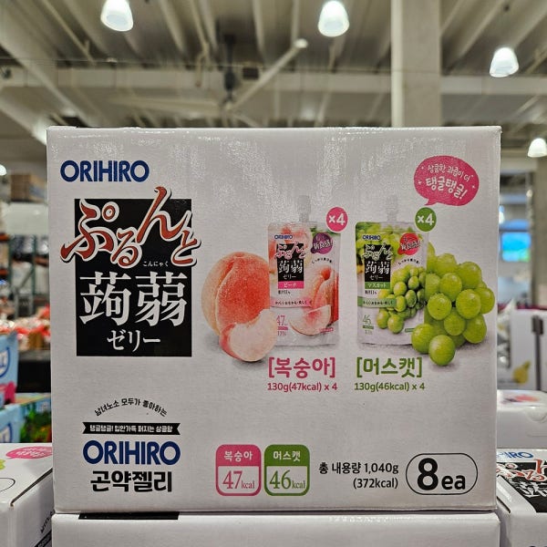 일본 오리히로 곤약 젤리 파우치 과일 코스트코 2종