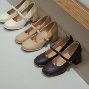 쥬인드 소가죽 메리제인 펌프스 6cm