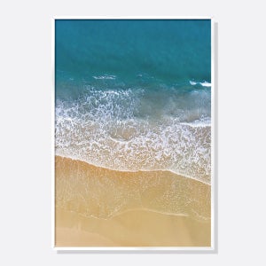 미드센츄리 감성 포스터 인테리어 액자 바다 그림 잔잔한 파도 해변 모래 4x6