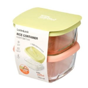 락앤락 오븐글라스 햇밥용기 410mlX2조 냉동밥 이유식 스팀홀 실리콘 캡 전자렌지 용기