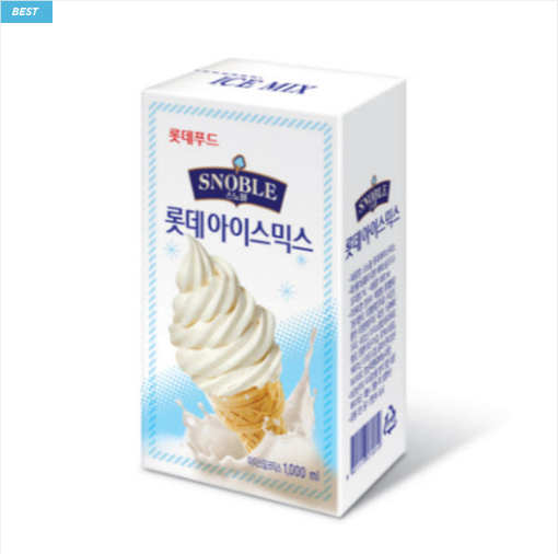 롯데 스노블 소프트아이스크림믹스 원액 바닐라