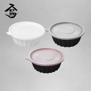 튼튼TY 195파이 미니탕 소 300개입 백색,검정,투톤 1050ml 일회용포장용기 탕용기 고강도 국밥 찌개 우동 해장국 185 195 U D TY