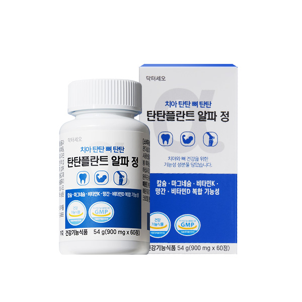 치아탄탄 뼈 탄탄플란트 알파 60정 칼슘 비타민D 마그네슘