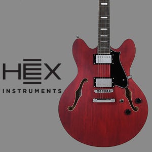 HEX 헥스 할로우바디 일렉기타 Q300 S/TR (Transparent Red)