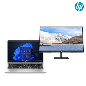 HP 비지니스 프로북 445 G10 9F169PT AMD 라이젠5 16GB 메모리 구성 24인치 모니터 세트