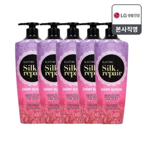 [윤기코팅]엘라스틴 실크리페어 체리블라썸향 샴푸 550ml 5개