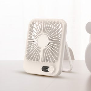 마농 LED 디퓨저 미니 다이얼 탁상용 선풍기 휴대용선풍기 스탠드겸용