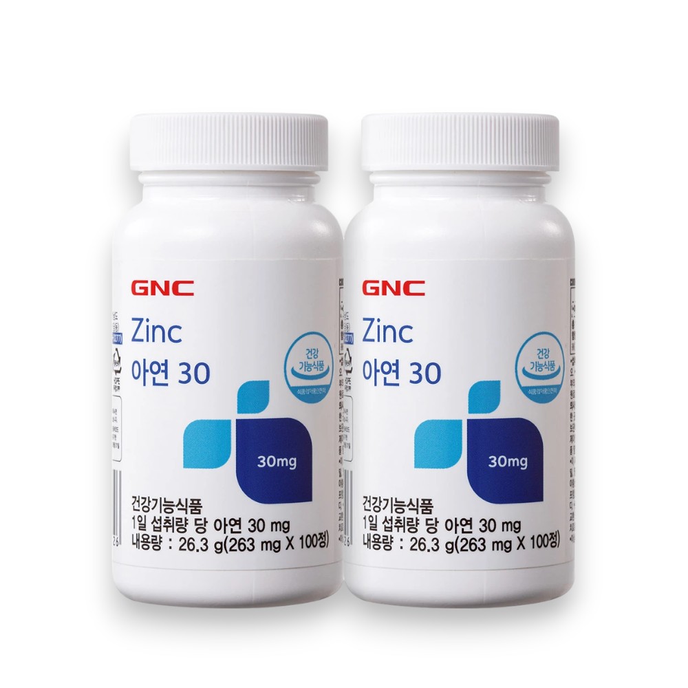 GNC 글루콘산 <b>아연</b> 30mg100정 x 2ea