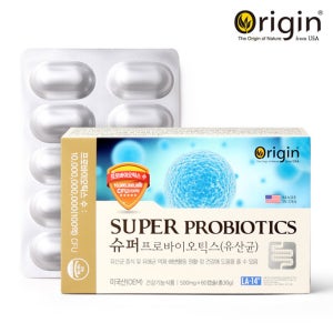 오리진 슈퍼 프로바이오틱스 500mg 60캡슐 미국산 유산균 100억