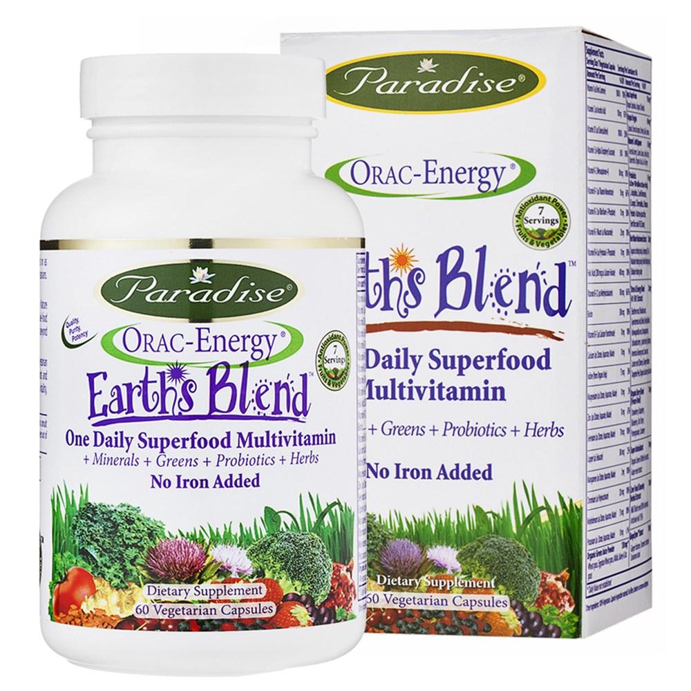파라다이스허브즈 멀티비타민 아이언 얼스 슈퍼푸드 <b>데일리</b> 원 블렌드 노 60정 <b>이뮨</b>