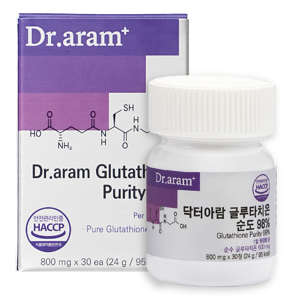 닥터아람 글루타치온 <b>글루타티온</b> 클루타치온 순도 98% 800mg 30정, 1개