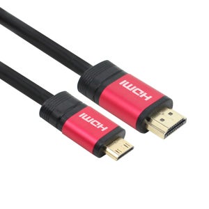 넥시 HDMI2.0 to MINI HDMI 레드메탈 케이블 2M NX502