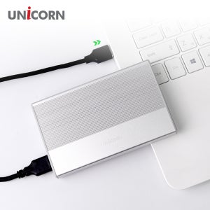 유니콘 USB3.2 Gen1SSD HDD 2.5인치 외장하드케이스 알루미늄 HDD-600VA